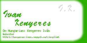 ivan kenyeres business card