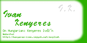 ivan kenyeres business card